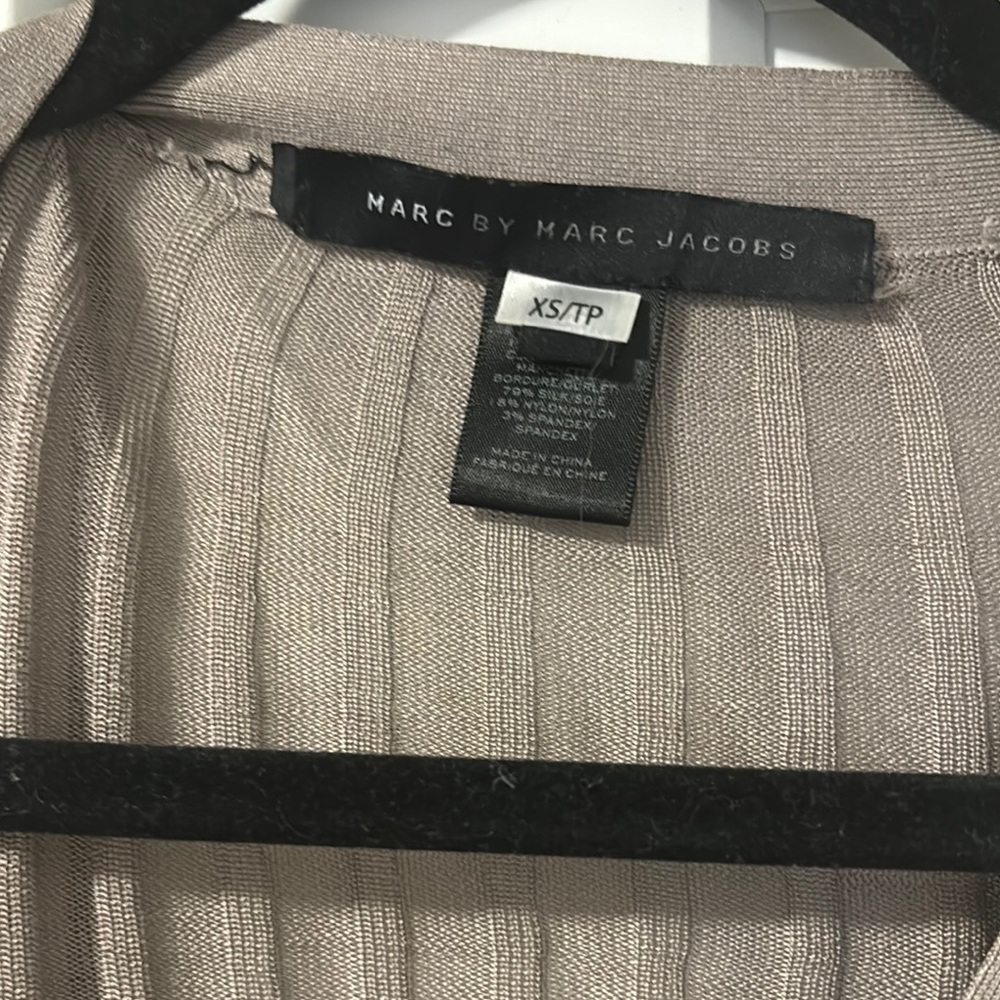 Beige Ribbed Cardigan with Pockets